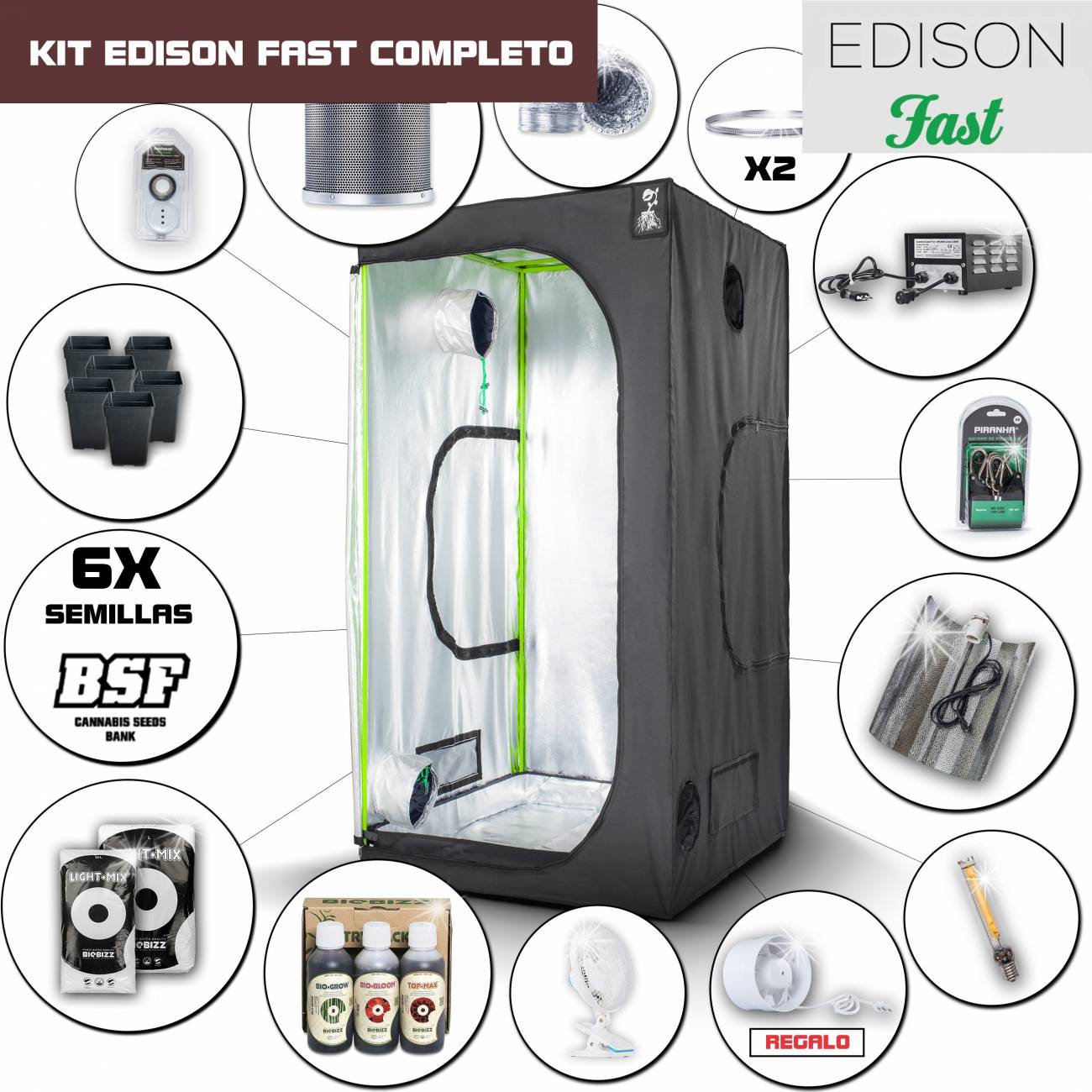 Kit Edison Fast 100 - 400W Completo