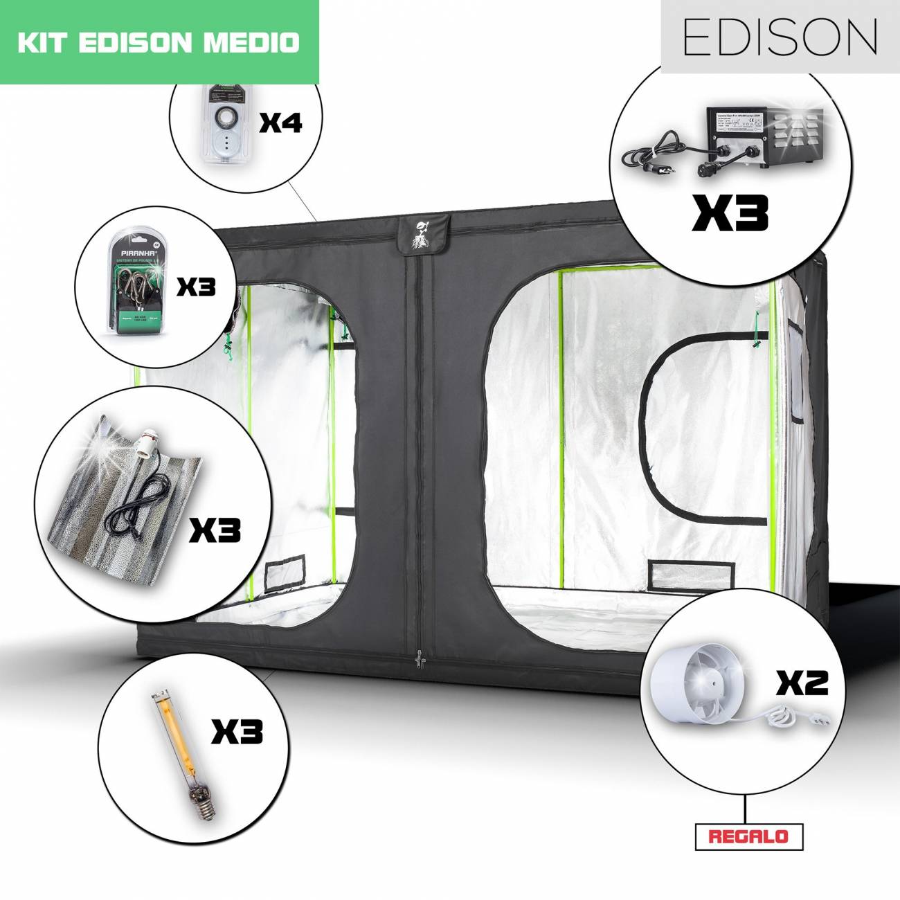 Kit Edison Monster 3 - 1800W Medio