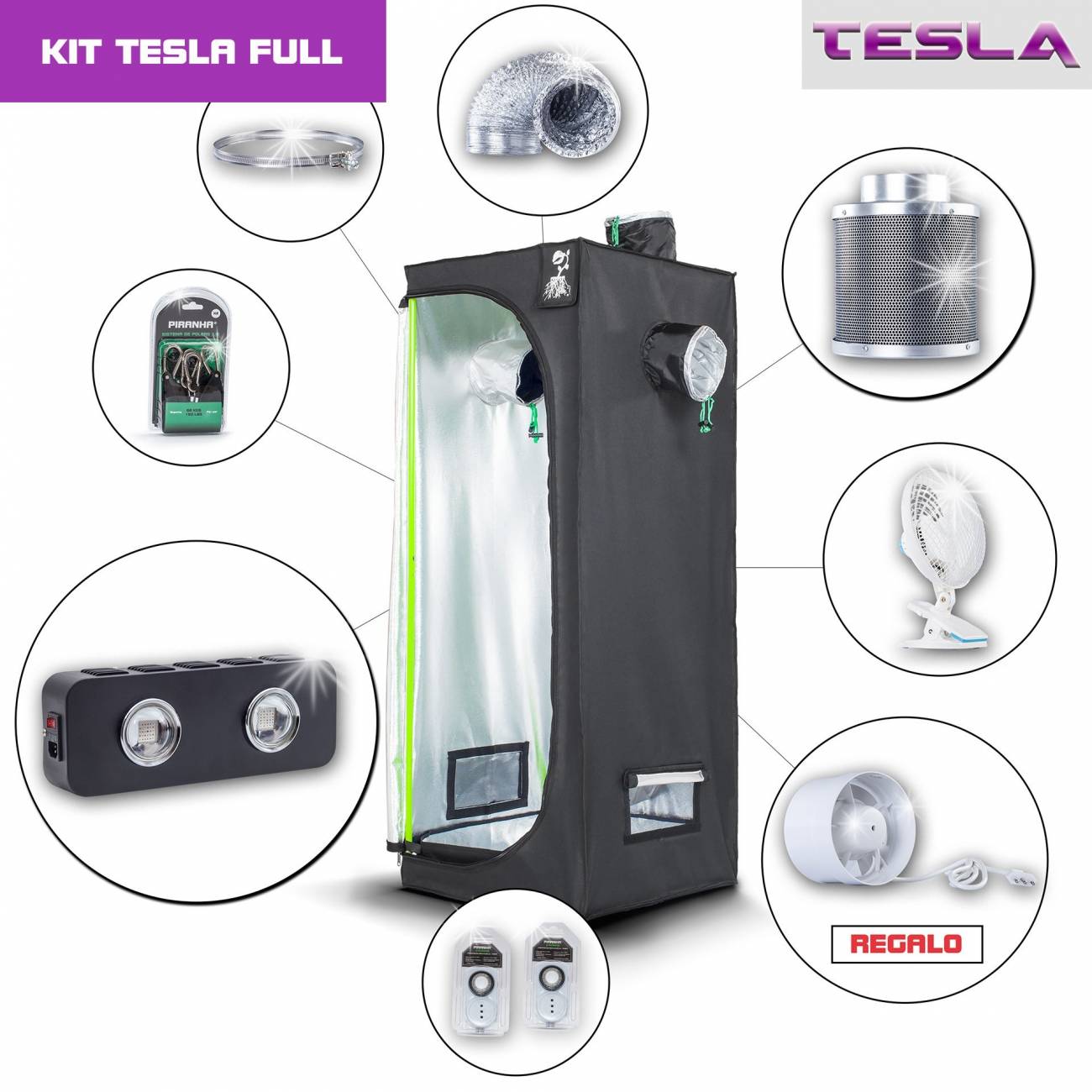 Kit Tesla 60 - T180W Completo